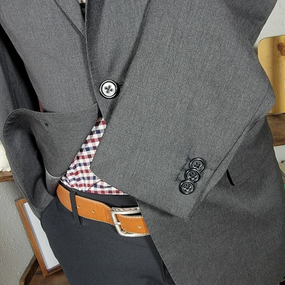 Banana Republic Men's‎ Sport Blazer Charcoal LANIFICIO WOOL Modern Fit Size 38R